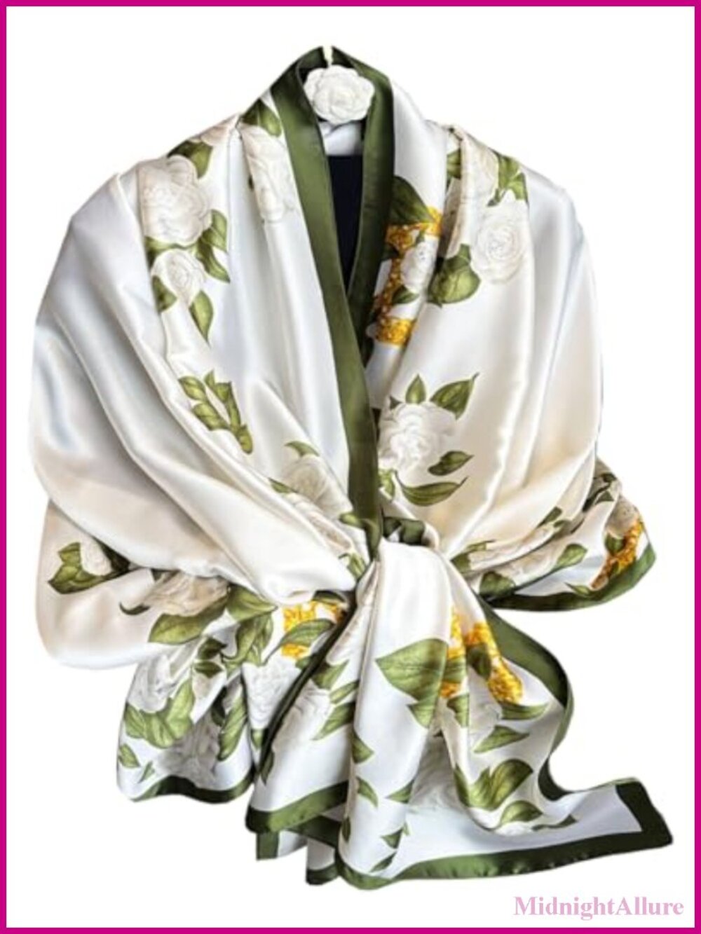 Polyester Satin Shawl Wrap Long Silky Scarf for Dressy Formal Evening Gowns